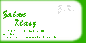 zalan klasz business card